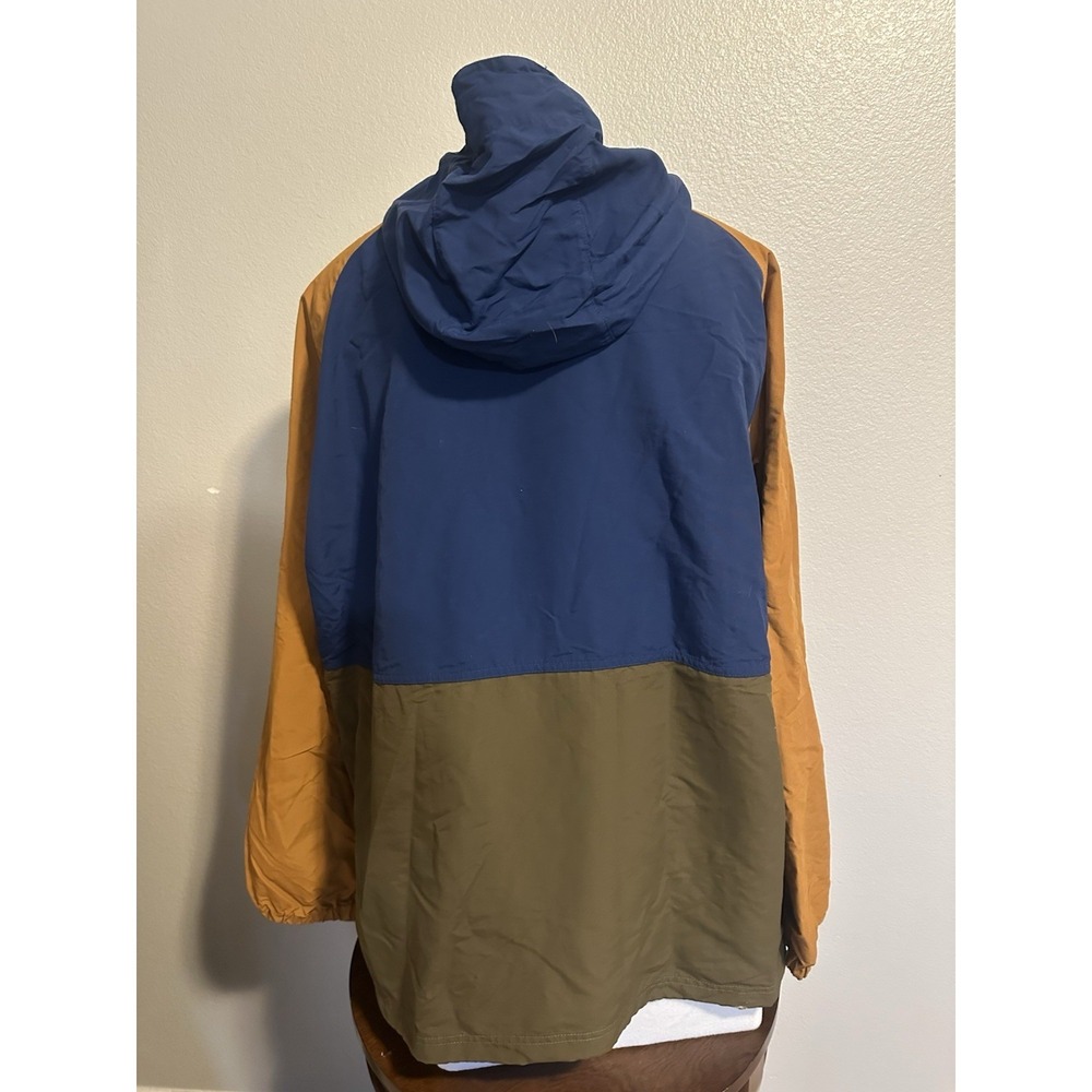 L.L.Bean Men's 3X Mountain Classic Anorak Multi-Color Block Hooded Windbreaker - Picture 5 of 7